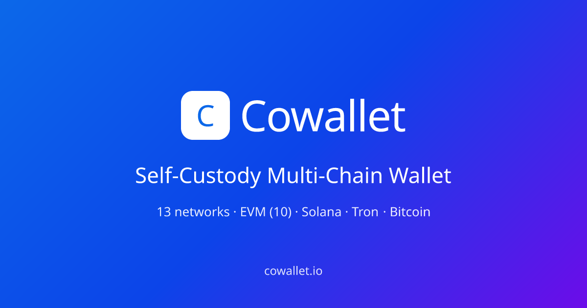 Cowallet — Self-Custody Multi-Chain Wallet